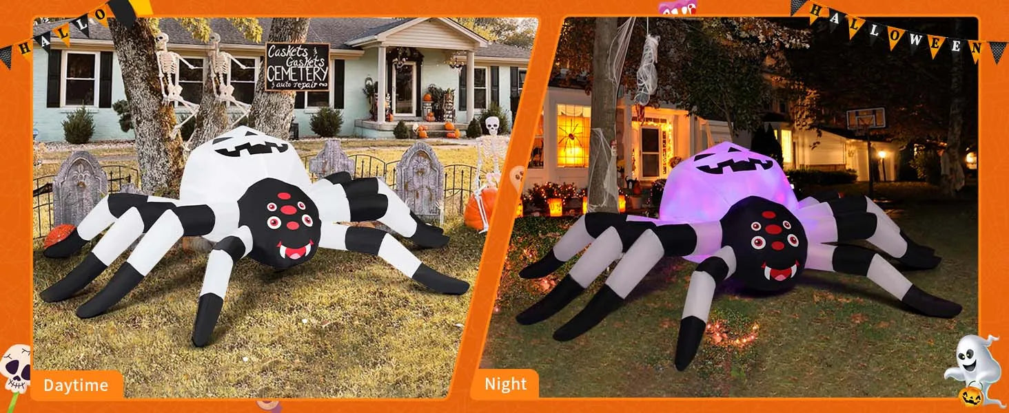 5FT LED Spider Lamp Unique Garden Halloween Decoration