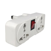 White Portable Universal Wall Aocket EU US UK Extension Socket 250V 6A 10A 125V Power Converter Plug Adapter with on off Switch