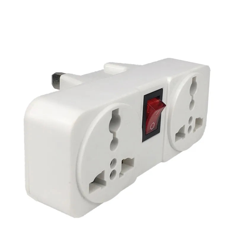 White Portable Universal Wall Aocket EU US UK Extension Socket 250V 6A 10A 125V Power Converter Plug Adapter with on off Switch
