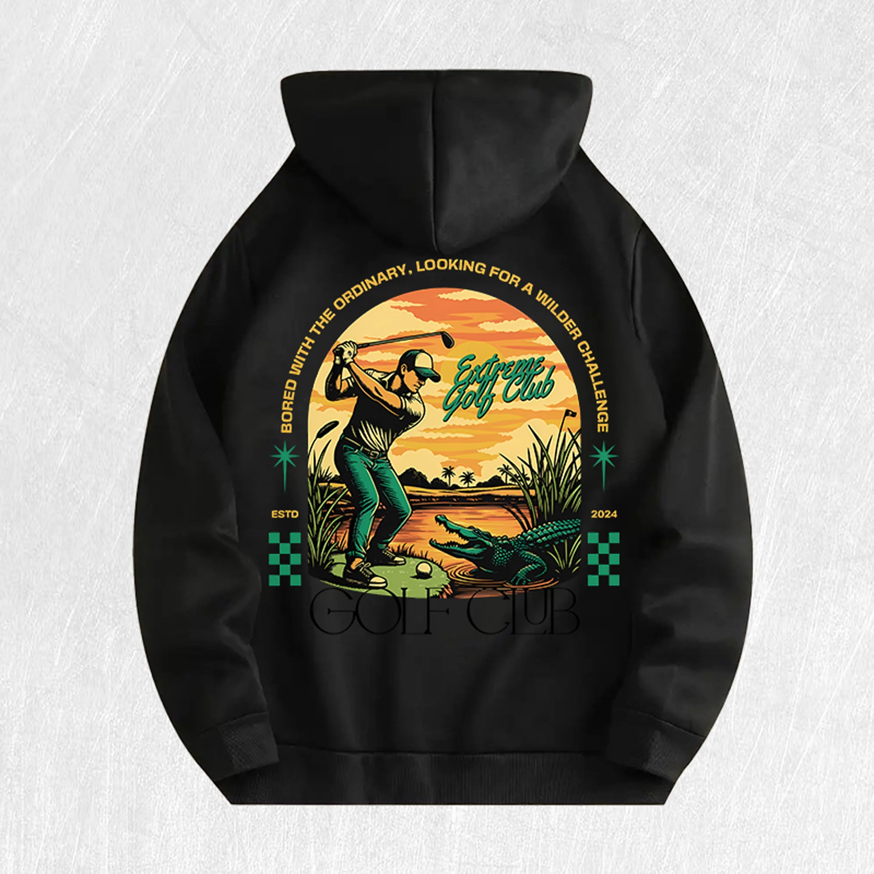 Golf Hoodie Multicolor Cotton Graphic from US Store