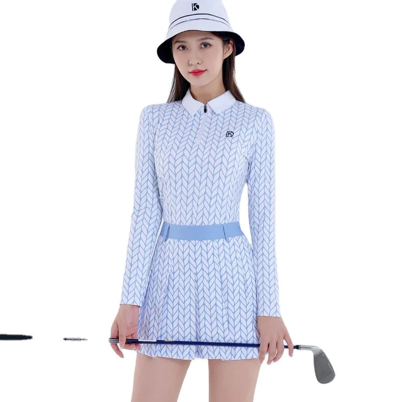 Women's Golf Clothing Long Sleeve Autumn Stretchy, Absorbent, Quick Dry