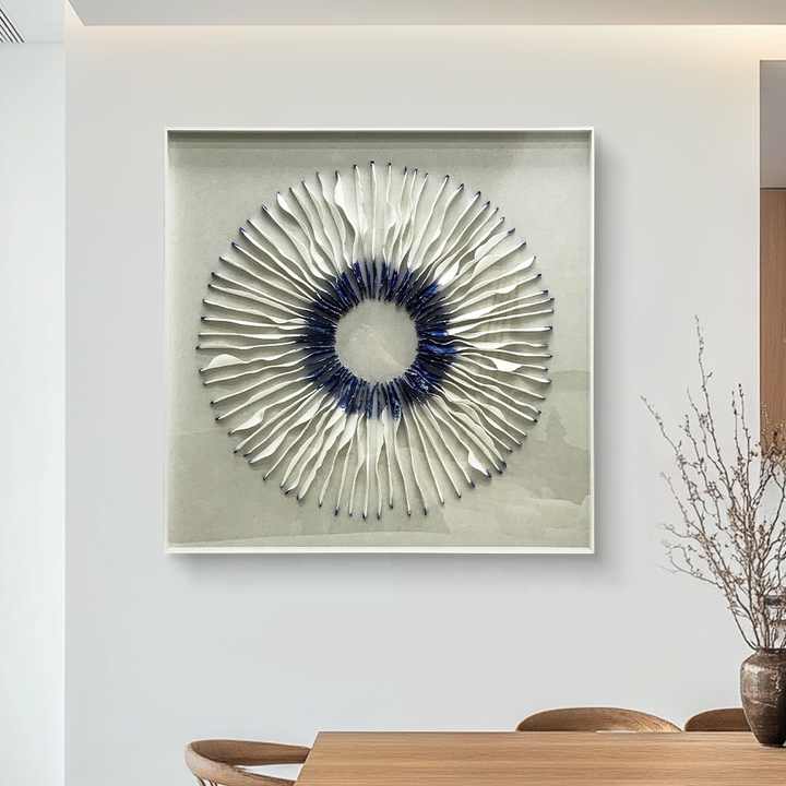 JZ Modern large 3D clay home decor wall art multimedia art abstract handmade artwork wall hanging art decoration 