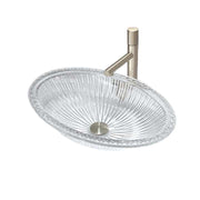 Beautiful glass material Creative table top Round square design Wall mounted wash basin