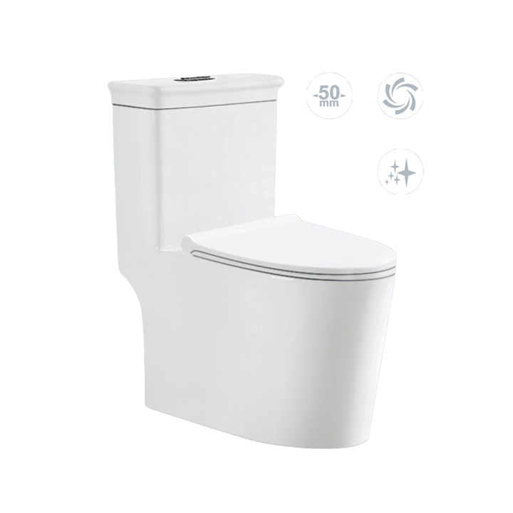 Medyag MLZ-1101 white ceramic one-piece toilet without slim frame 