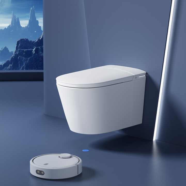 Smart Automatic Wall-Hung Toilet With Remote Control