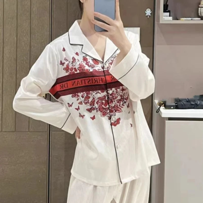 Bộ Đồ Ngủ Nữ Mùa Xuân Samwestart Dài Tay Thoáng Mát