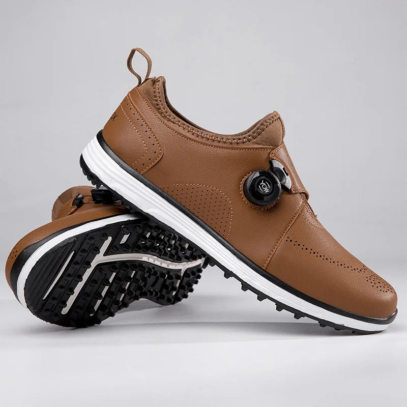 Giày Golf Nam Da Mềm Thoáng Khí Đi Bộ Mùa Hè