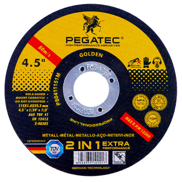 Stainless Steel Cutting Disc 115x1x22mm 2 In 1 For Stainless Steel