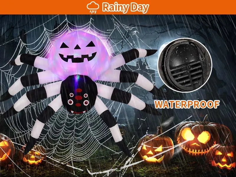 5FT LED Spider Lamp Unique Garden Halloween Decoration