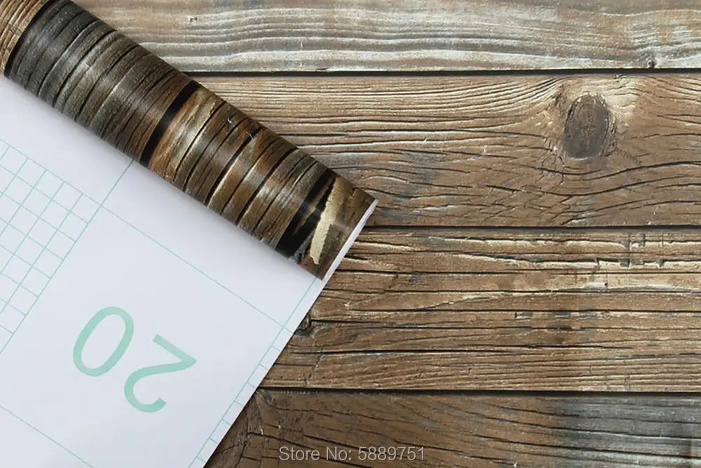 Retro Faux Wood Grain Peel And Stick Wallpaper Self-adhesive Wood Plank Wallpaper Roll Removable Vinyl Wall Covering For Restaur - Daisan Mart