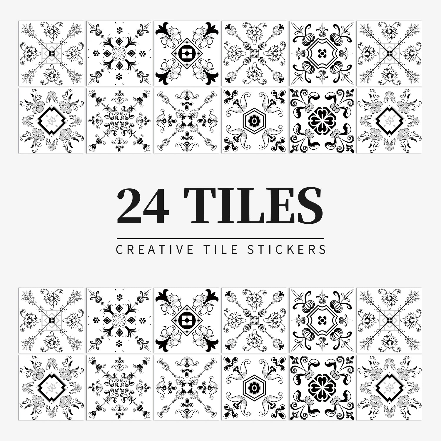 24pcs/set Light Color Tiles Sticker Wall Stickers Kitchen Bathroom Home Renovation Wallpaper Waterproof Self-adhesive Wall Decal
