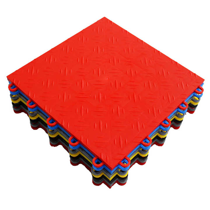 Interlocking pp floor tiles for auto maintenance garage, plastic garage floor tiles for auto repair shop 