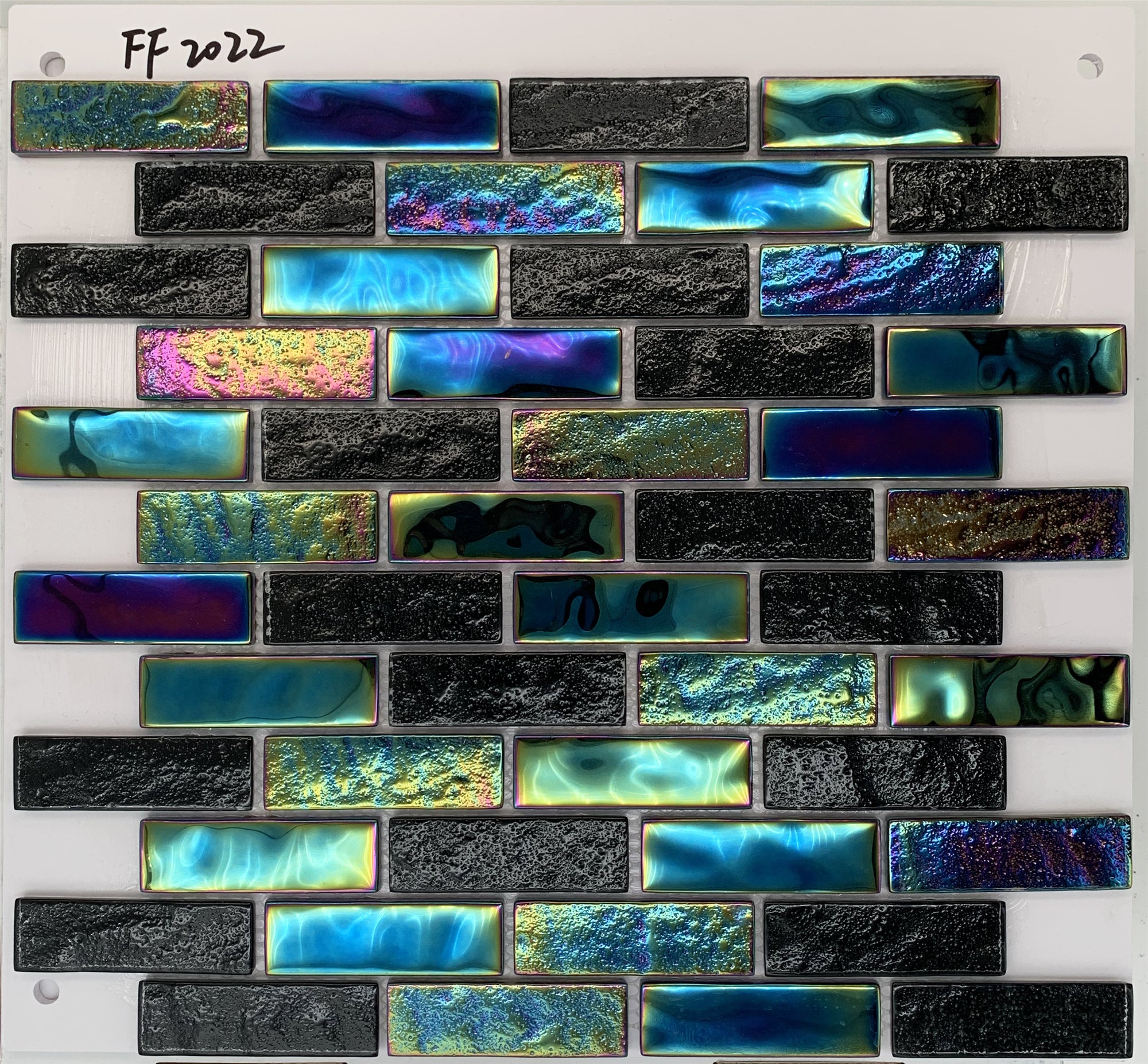 China long striped glass mosaic tiles 