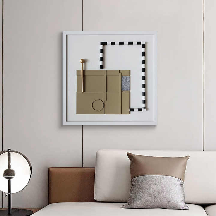 JZ Home Decor Wooden Frames Abstract Paintings Handcrafted Multimedia Art 3D Wall Art and Paintings 