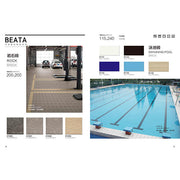 Modern style antibacterial anti-slip outdoor ceramic floor tiles, 12mm thick square matte stone tiles 