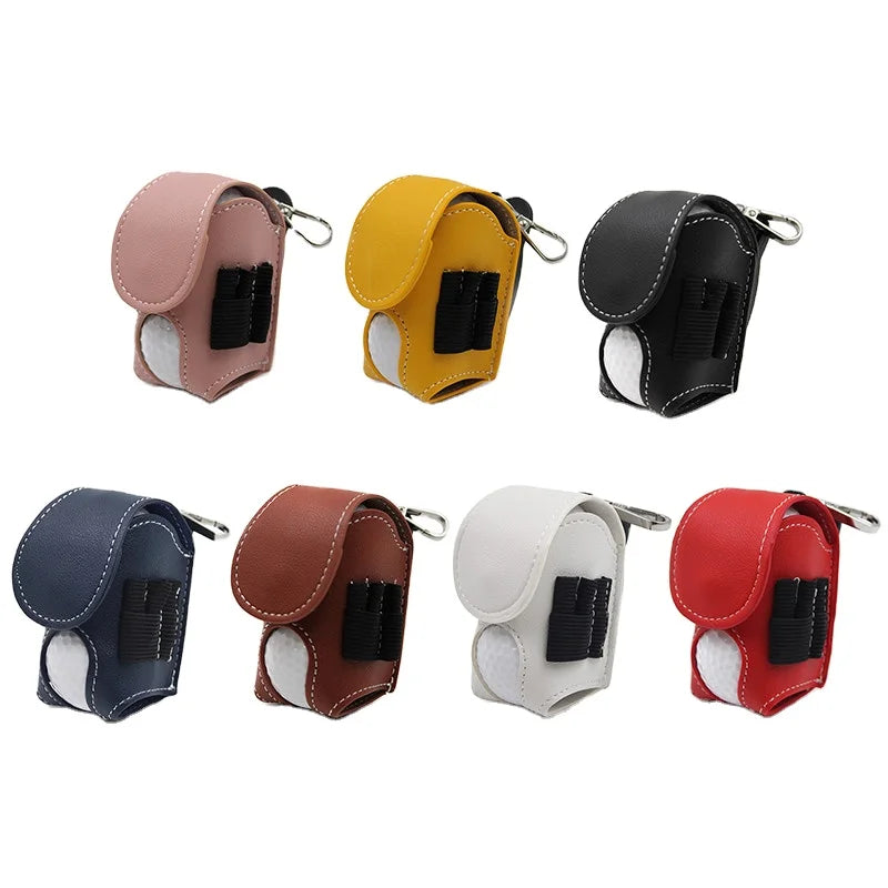 Stylish &amp; Convenient PU Leather Golf Ball Bag