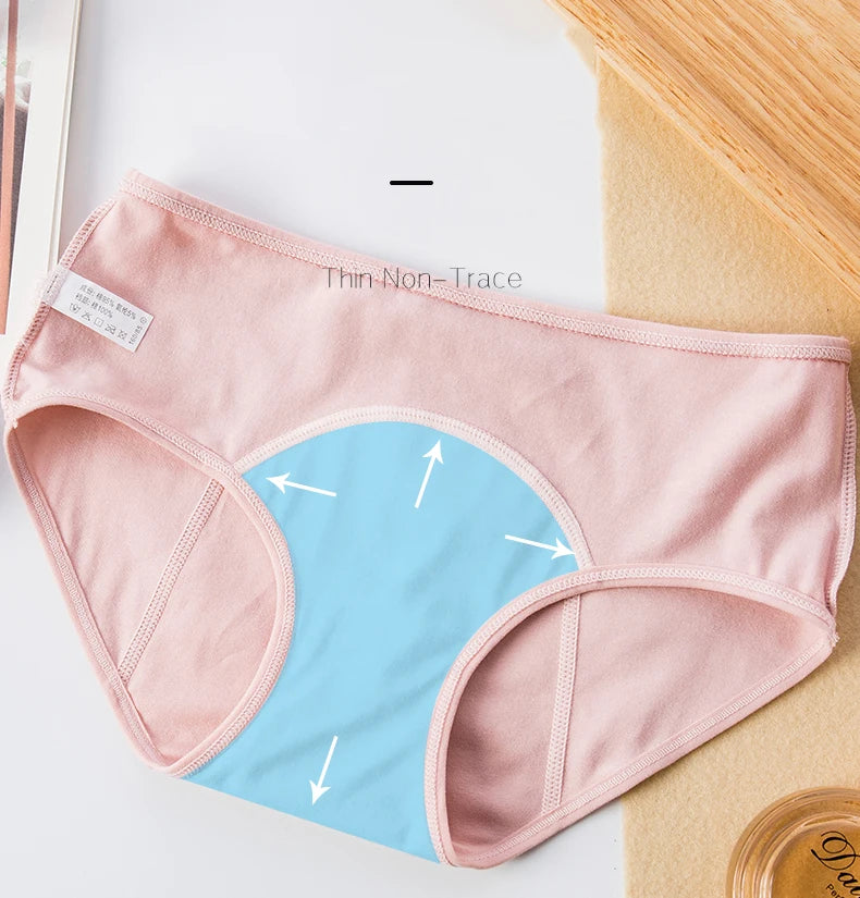 Anti-leak, breathable, cotton menstrual panties