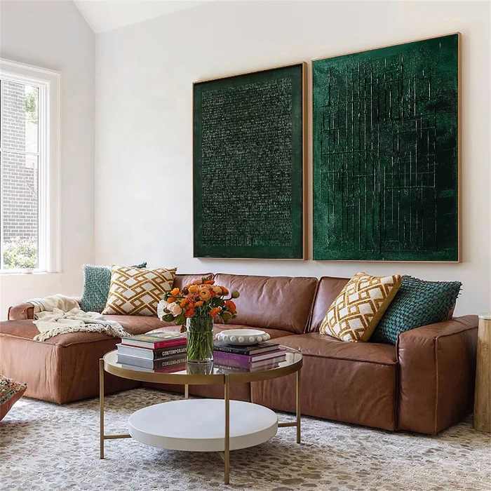 JZ 3D Abstract Texture Decorative Artwork Hand Painted Waibi Sibi Wall Art Hand Painted Original Custom Oil Painting Luxury Home Decor 
