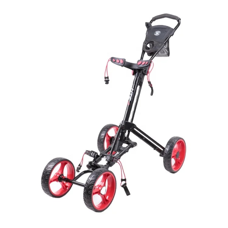 Xe Đẩy Gấp Nhỏ Nhẹ 4 Bánh EVA - Golf Trolley Đen Cao Cấp