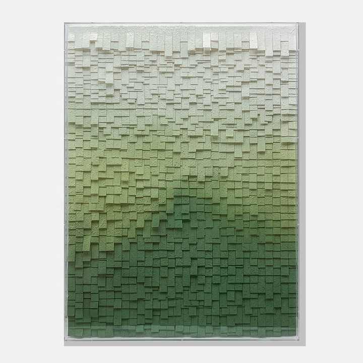 JZ Home Decor Multimedia Artwork Large 3D Painting with Acrylic Box Hand Painted Color on Wallpaper 