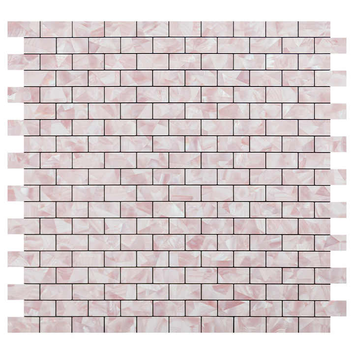 Acp modern style anti-stain kitchen wall tiles made of PVC self-adhesive light red 