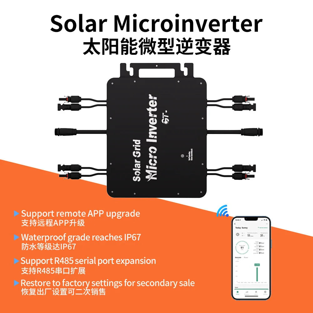 2800W Single Phase Grid Tie Inverter LED &amp; Communication Module