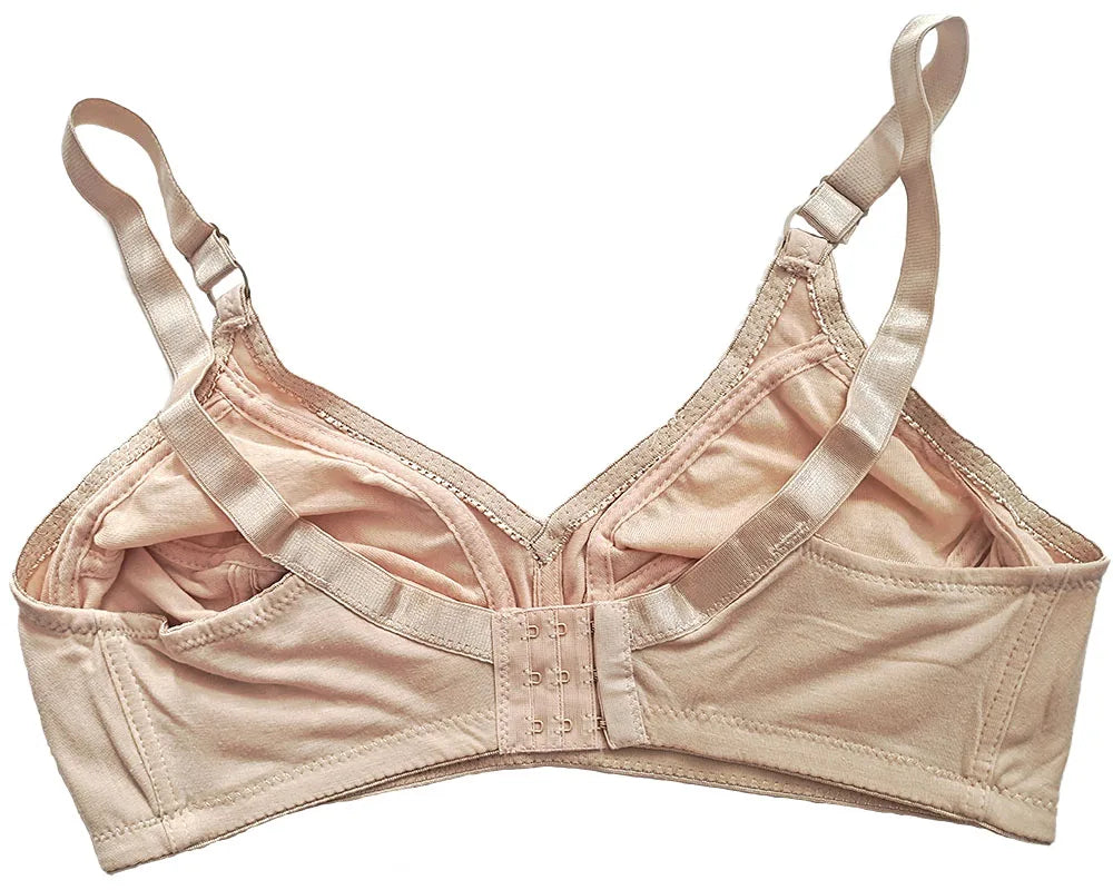 Wire-Free, Molded, Lace Support Bra for Moms