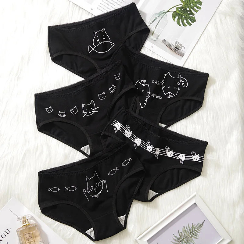 Kawaii Women's Underwear 5 Cute Animal Patterns