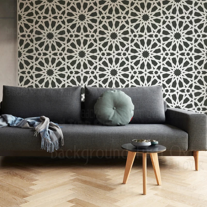 40cm 60cm Stencil Stencils Mandala Furniture Template For Walls Large Niche Wall Flooring Decor Tile Hexagon Geometric S033