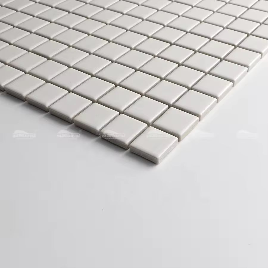 Modern Carrara White Matte Glazed Porcelain Mosaic Wall Tiles 