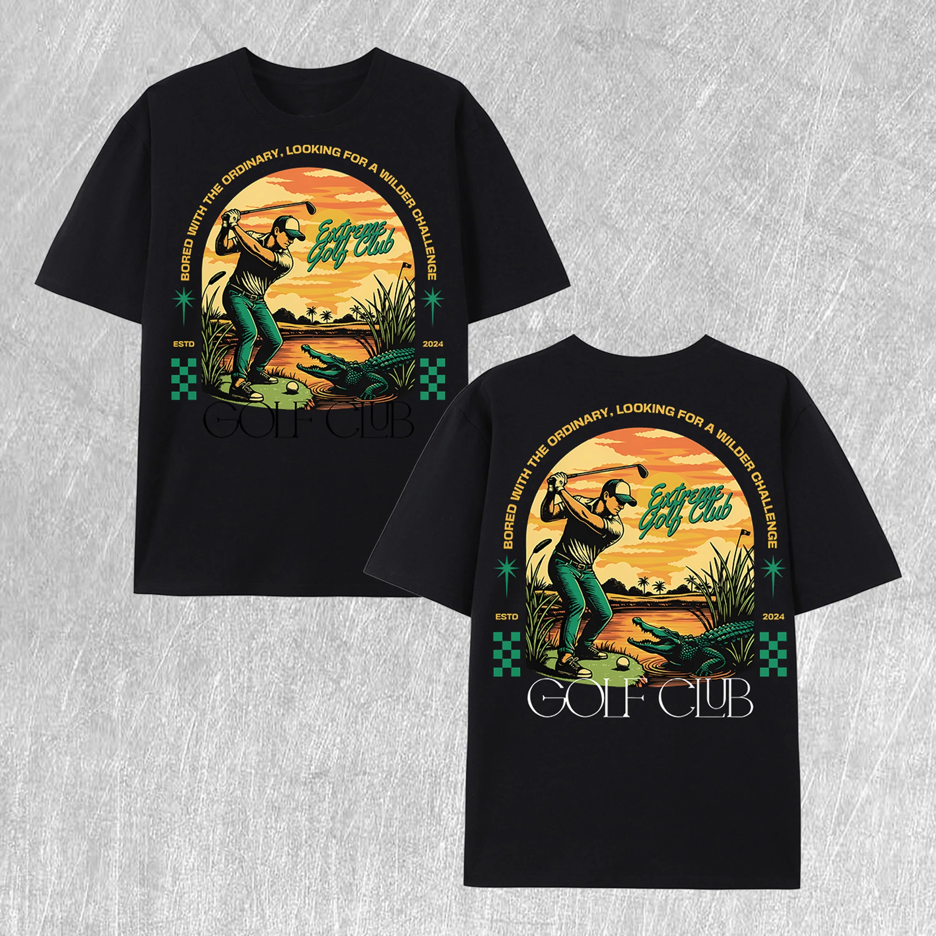 100% Cotton Graphic Golf T-Shirt - 7 Colors