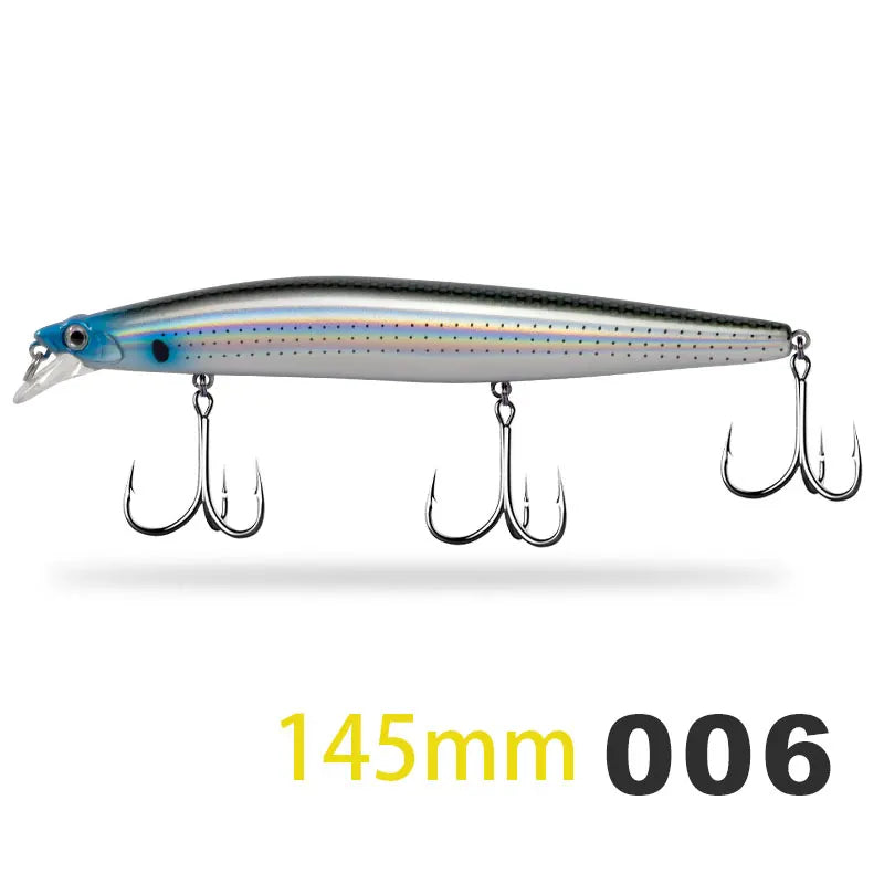 D1 Minnow Fishing Bait Suspending Floating 145mm/120mm Artificial Wobblers For Bass Tuna Flatfish
