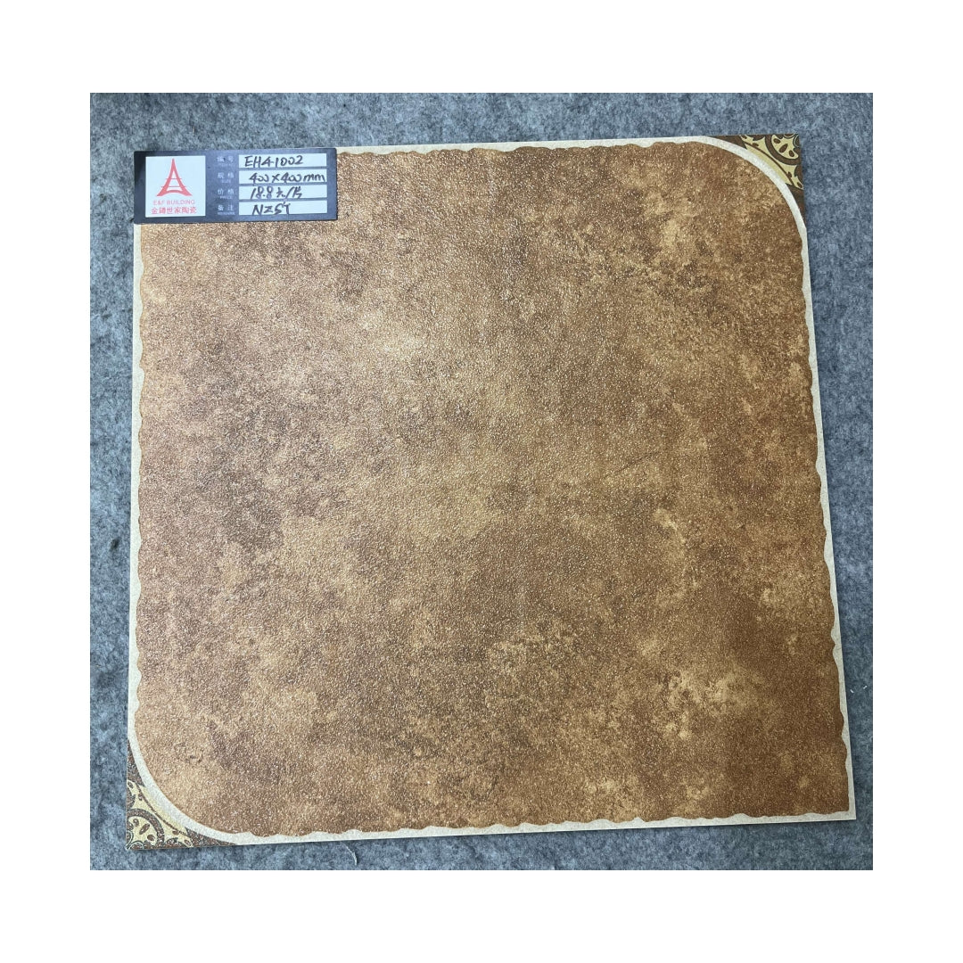 Modern Mediterranean style red terracotta ceramic floor tiles 400x400, anti-slip 