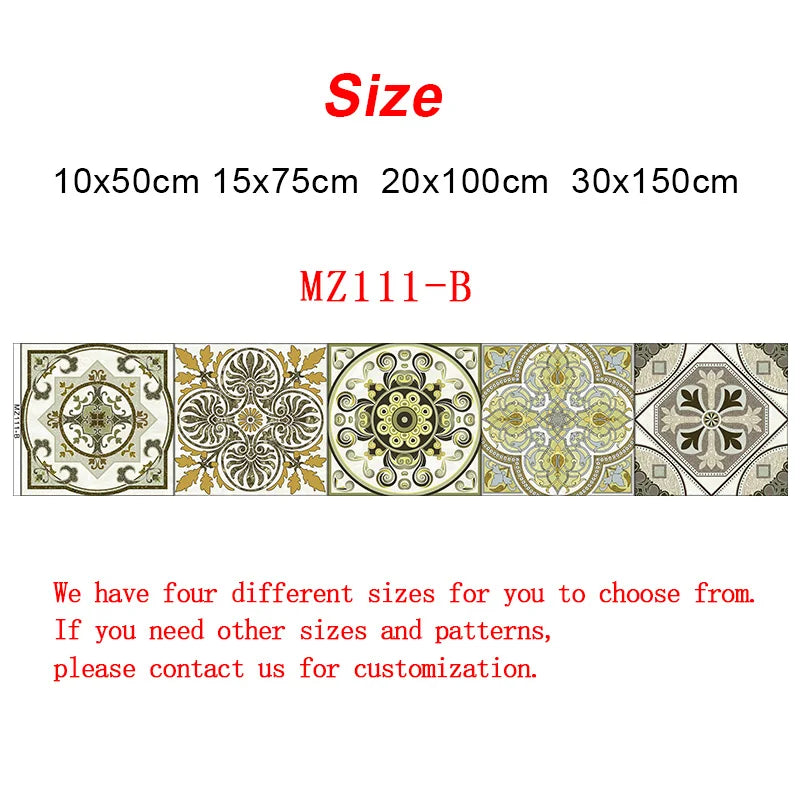 10/15/20/30cm Purple Retro Strip Tiles Wall Sticker Kitchen Stairs Tile Decoration Wallpaper Peel &amp; Stick Waterproof Art Mural