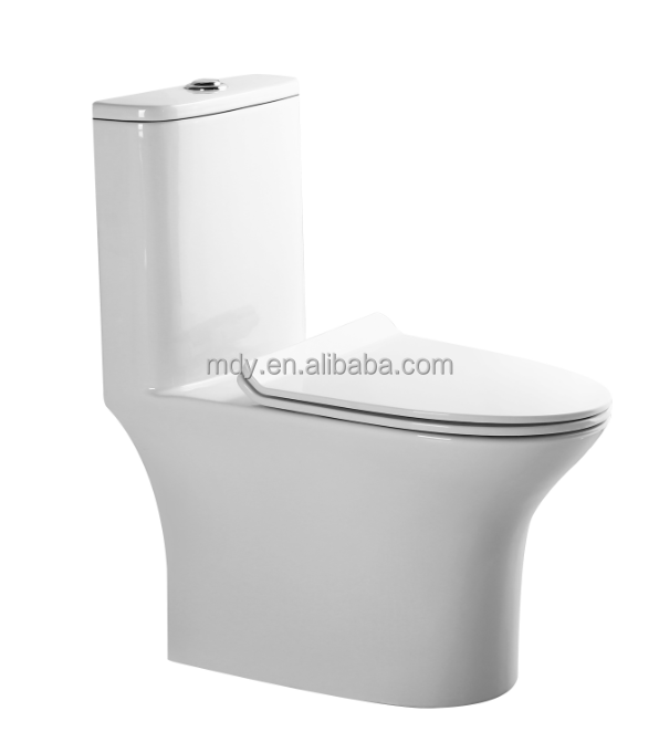 Medyag Foshan One-piece Toilet Top Flush Siphon S Trap 300 mm Bathroom Toilet Slim Seat and Water Tank 