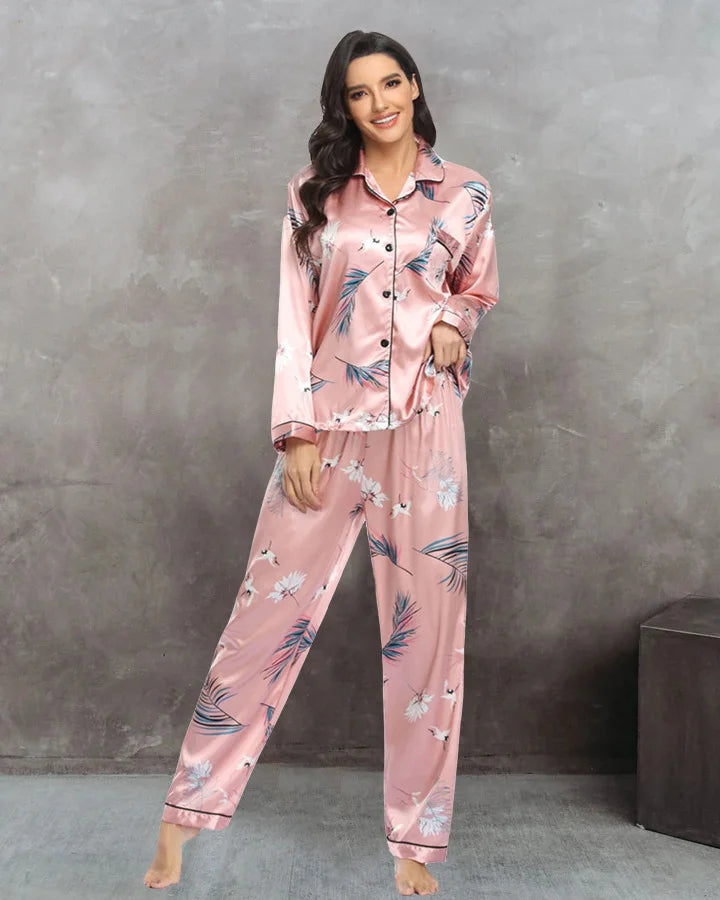 New Pajamas 2024 - Feminine Long Sleeve Satin Silk