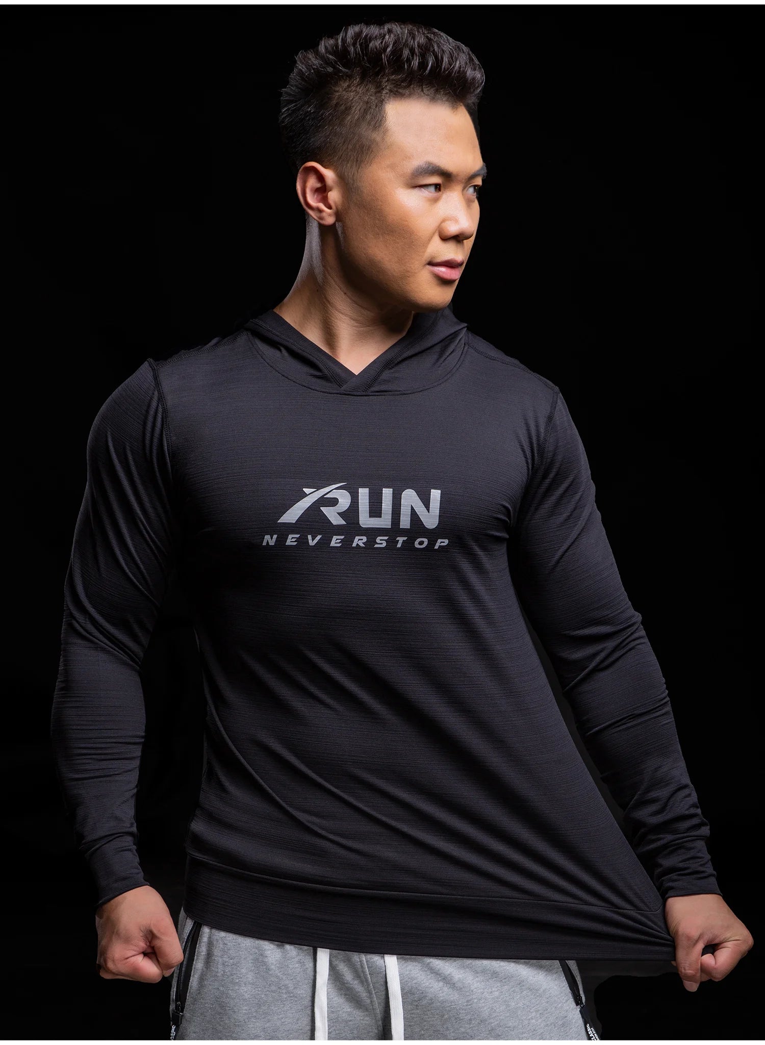 Áo Thun Nam Dài Tay Thể Thao Co Giãn Thoáng Khí