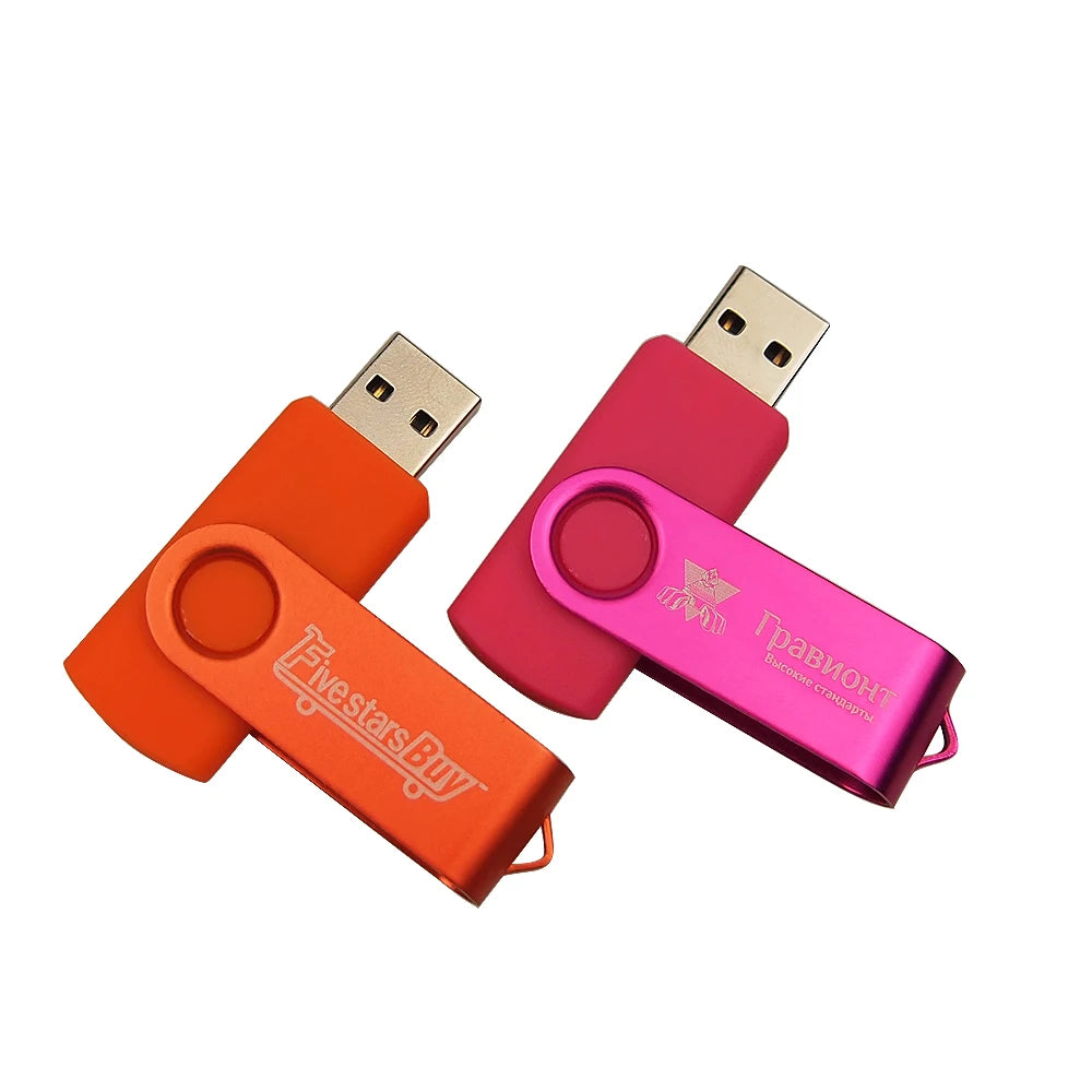 Set of 50 USB 2.0 Flash Drives with multiple capacities 1GB-64GB