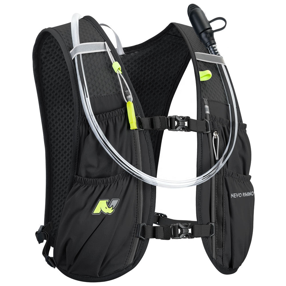 Áo vest chạy bộ cấp nước phản quang nylon dành cho nam nữ đi đường mòn ngoài trời, dùng cho marathon, đạp xe, có lớp lót polyester.