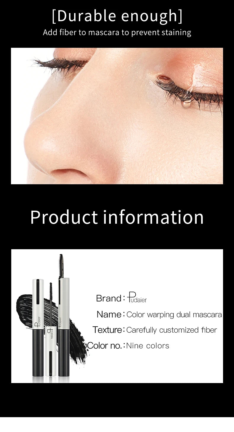 4D White Mascara Long Natural Curl Waterproof