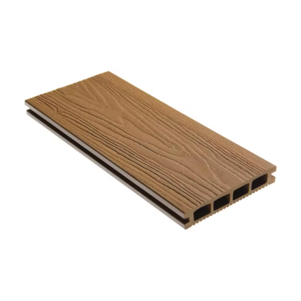 Outdoor composite wood flooring for gardens and swimming pools 