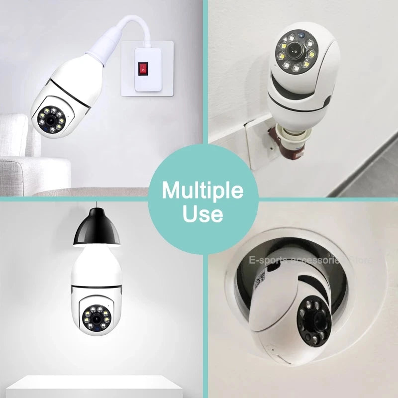 360° HD Wifi Wireless Night Vision Security Camera Light