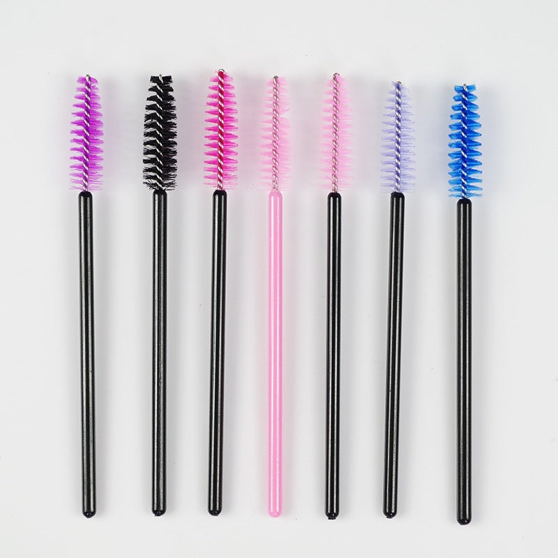 50 Disposable Mascara and Eyelash Extension Brushes with Convenient Eco-Friendly Plastic Handle 