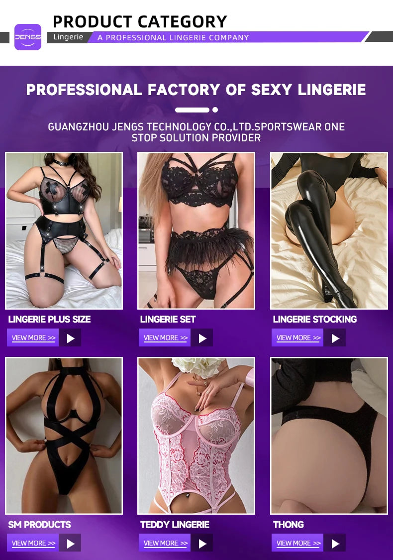 JENGS Women's Spring/Summer New Sexy Deep V Fun Underwear Sling Jumpsuit Bodysuits Lace Hollow Embroidery Decoration Nonwoven