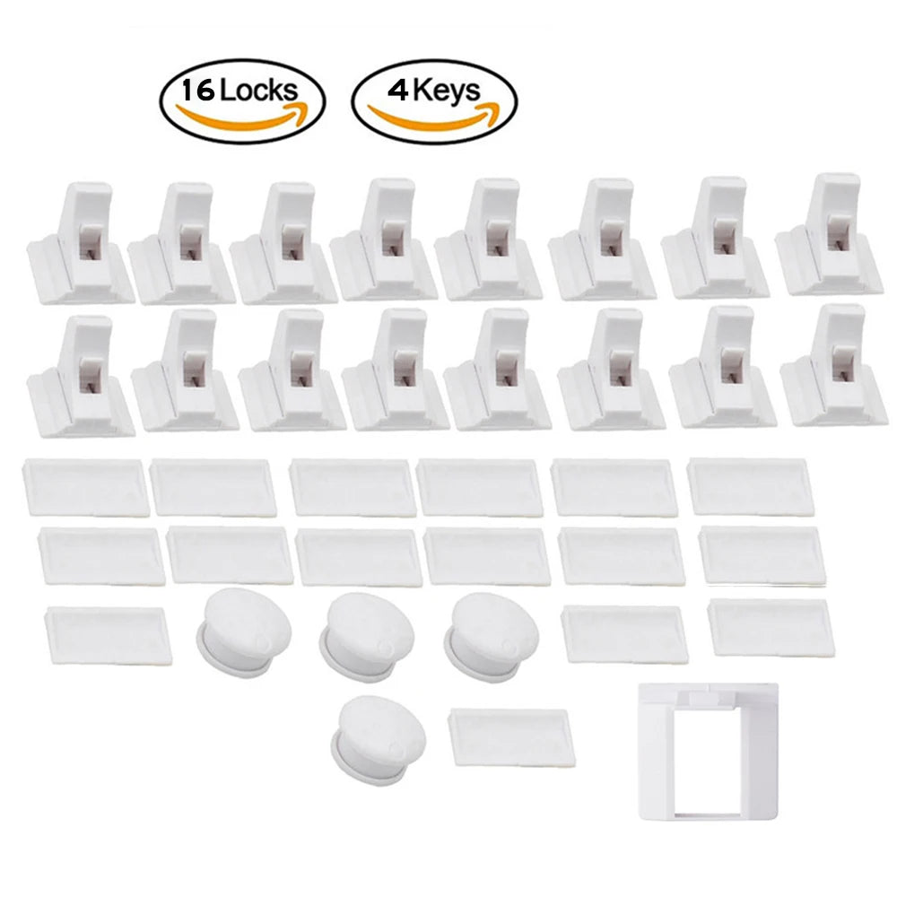 Baby Safety Lock Invisible Lock Kids Security Drawer Latch Cabinet Door Magnetic Child Safety Lock Limiter  Children Protection - Daisan Mart