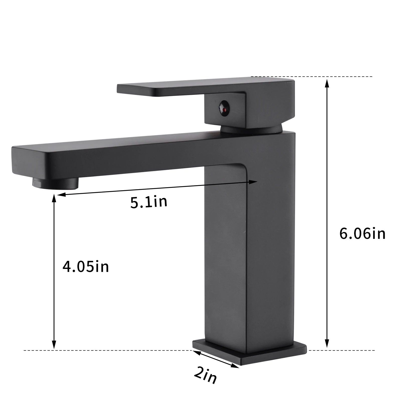 New Design Brass Luxury Bathroom Cold and Hot Single Hole Black Golden Tall Basin Faucet - Daisan Mart