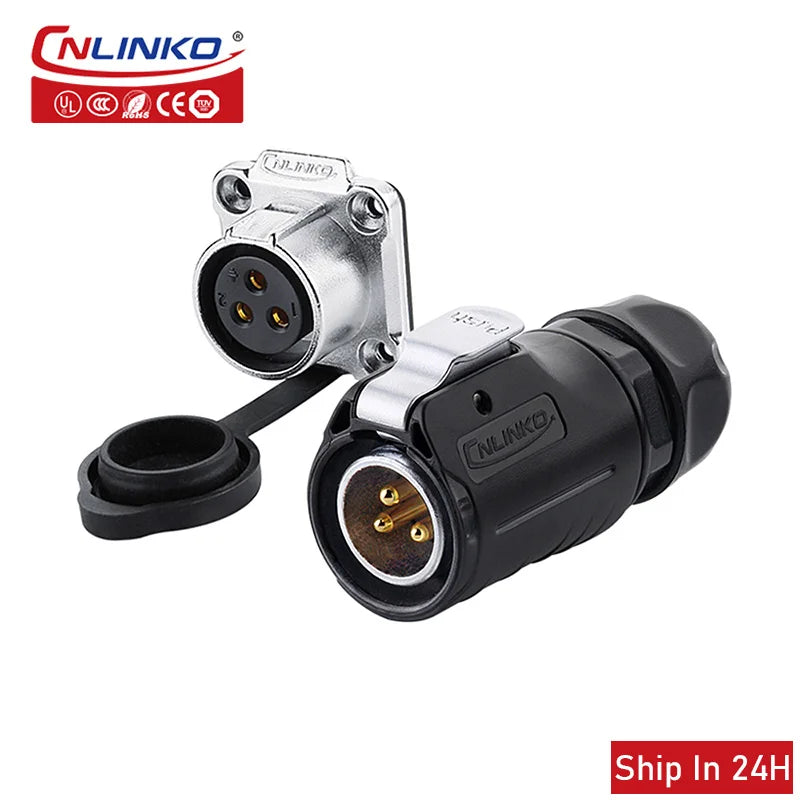 Đầu nối chống nước CNlinko LP20 IP67 cho công nghiệp - Daisan Mart