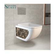 SDAYI New Design Bathroom Sanitary Ware Wall-hung Toilet Custom Pattern Ceramic Toilet 