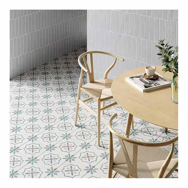 Gạch sứ màu xanh lam mờ hiện đại 9x9 lấy cảm hứng từ biển Địa Trung Hải 20mm chống trượt cho tường hồ bơi nhà bếp sàn gạch chịu lửa