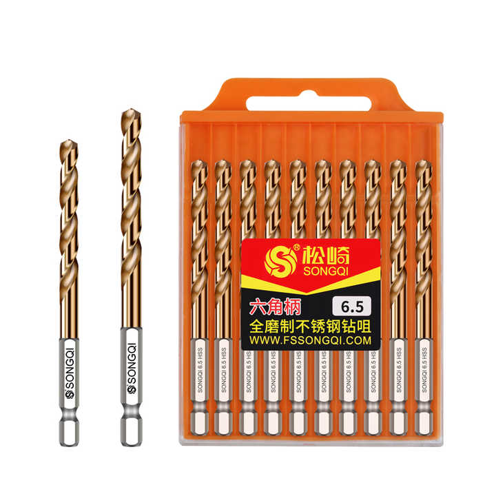 SONGQI CO Hss Drill Bit Manufacturer M35 M2 4341 4241 6542 Hex Shank Twist Drill Bit for Metal Drilling 